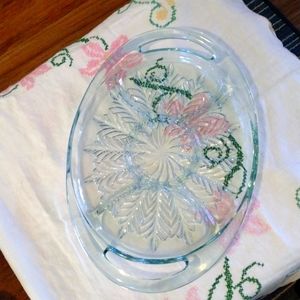 Vintage Jeanette feather pattern 5 part relish tray